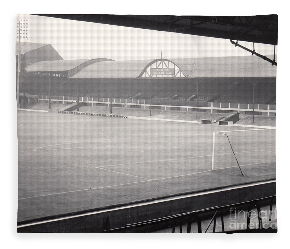 Liverpool Fleece Blanket featuring the photograph Liverpool - Anfield - Main Stand 1 - 1969 - Leitch by Legendary Football Grounds