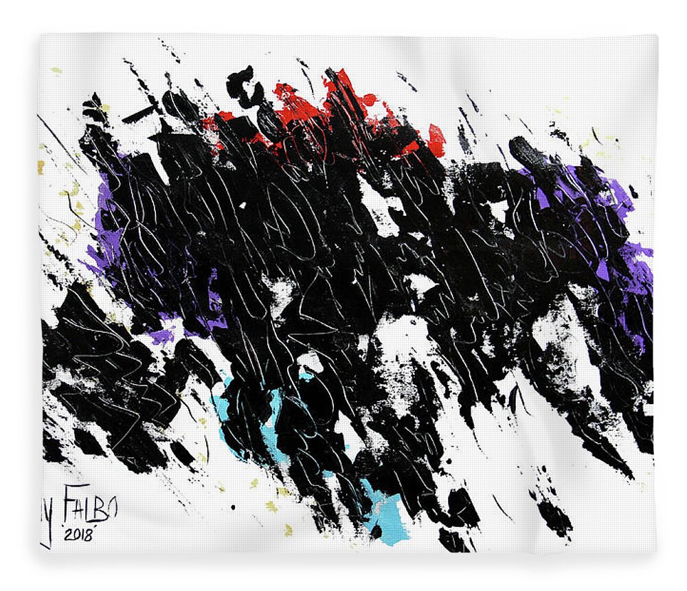 Abstract Painting Fleece Blanket featuring the painting Living In The Light John 1-5 by Anthony Falbo