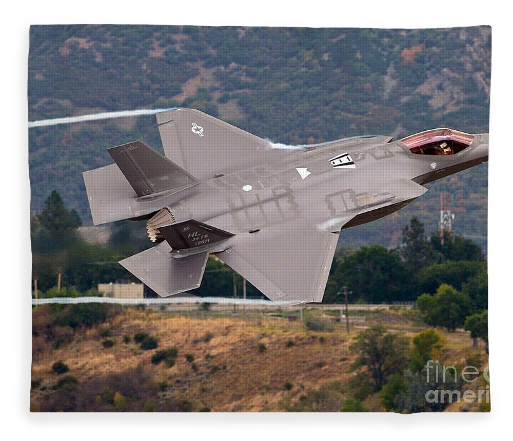 Science Fleece Blanket featuring the photograph Lockheed Martin F-35 Lightning II, 2015 by Science Source