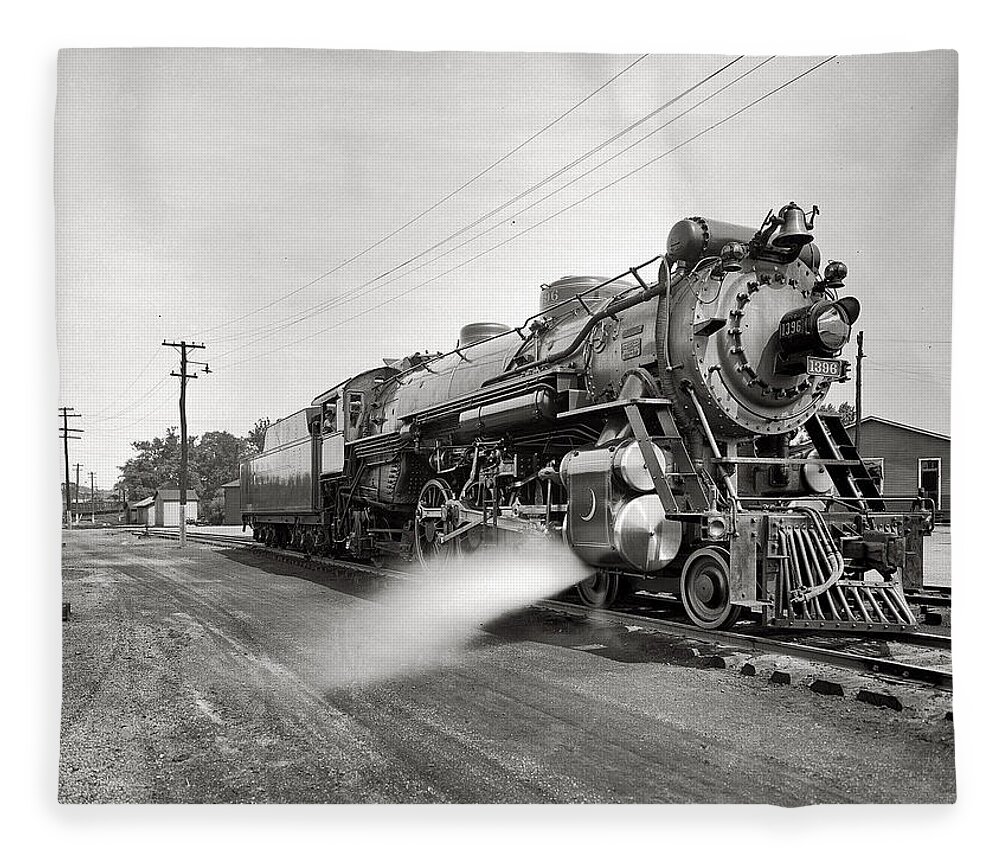 Locomotive Fleece Blanket featuring the photograph Locomotive by Jackie Russo