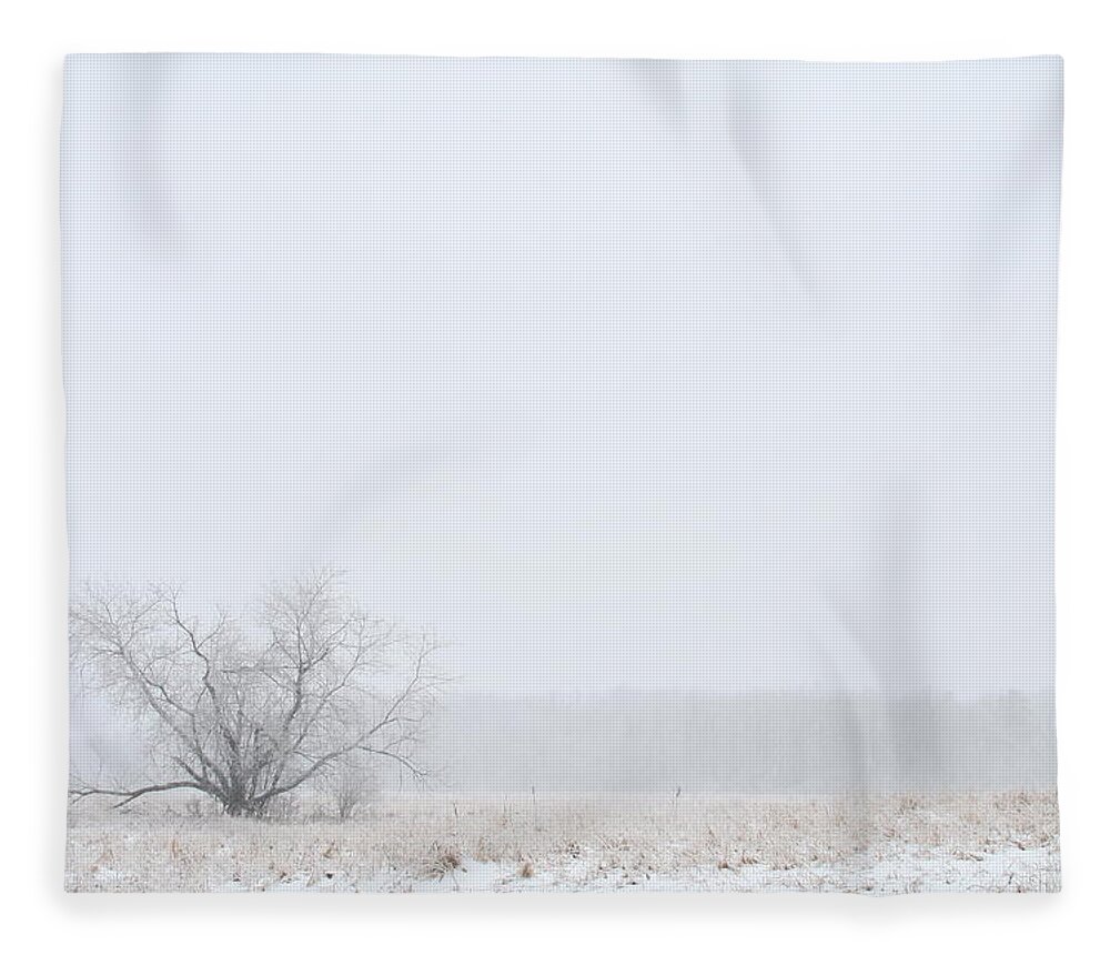 Winter Fleece Blanket featuring the photograph Lonely by Monroe Payne