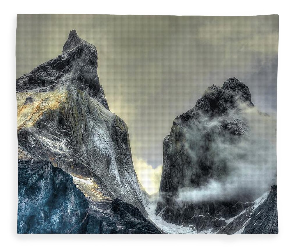 Home Fleece Blanket featuring the photograph Los Cuernos-The Horns by Richard Gehlbach