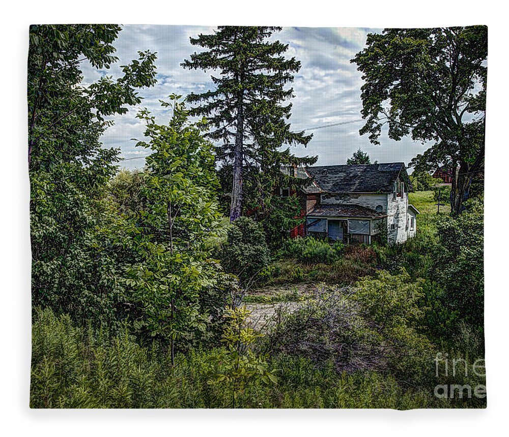 Abandoned Fleece Blanket featuring the photograph Lost Farm by Roger Monahan