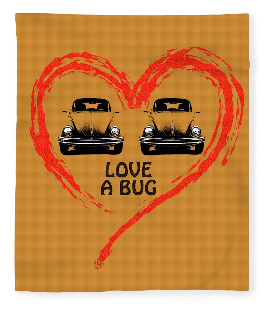Volkswagen Beetle Fleece Blanket featuring the photograph Love A Bug by Mark Rogan