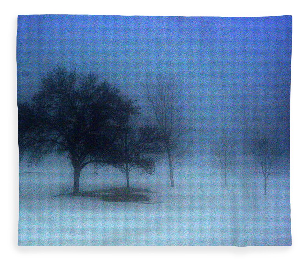 Landscape Fleece Blanket featuring the photograph Love me in the mist by Julie Lueders 