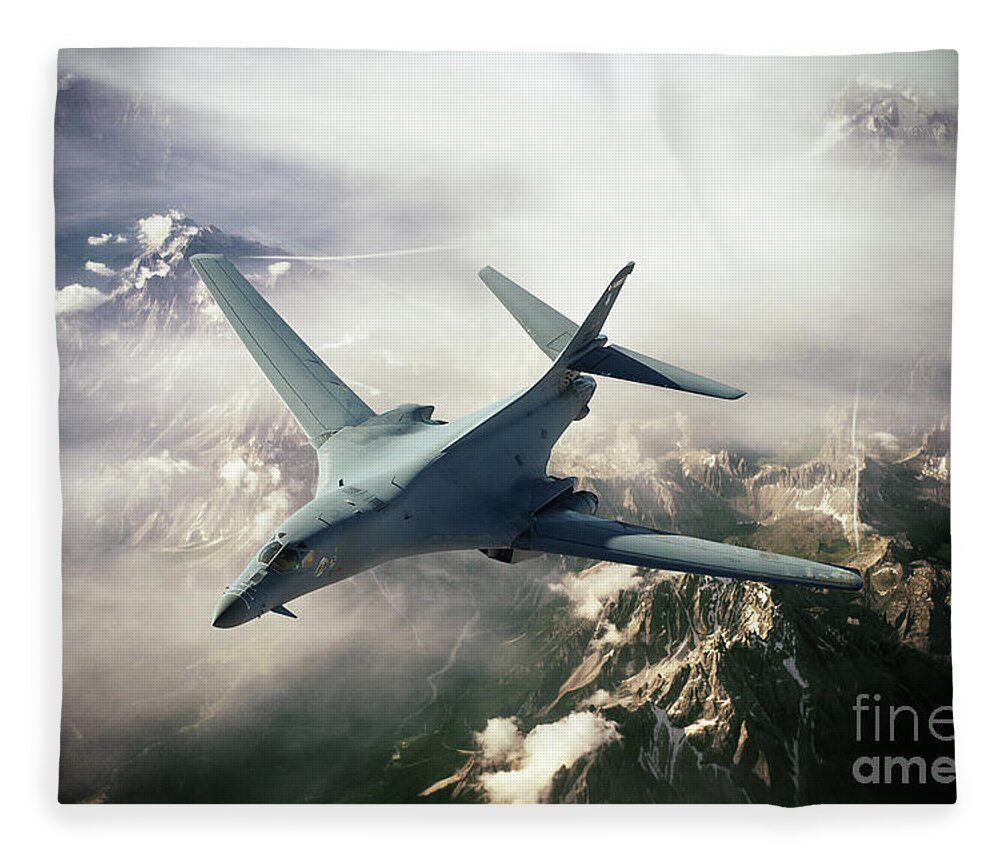 B1 Fleece Blanket featuring the digital art Love of the Lancer by Airpower Art