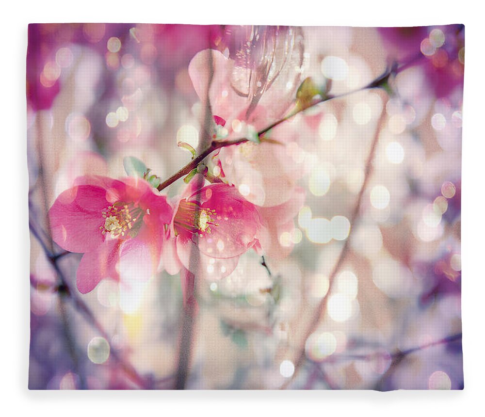 Flowers Fleece Blanket featuring the photograph Love Song by Toni Hopper