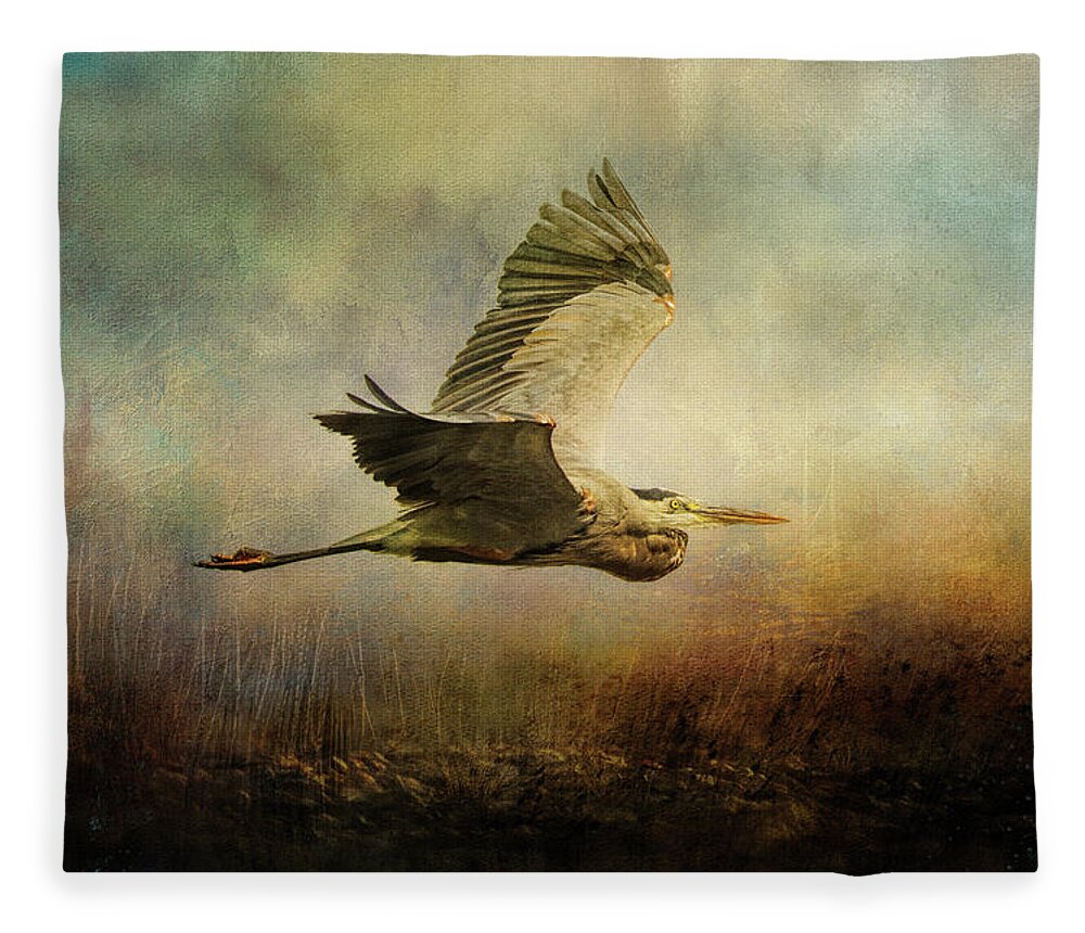 Jai Johnson Fleece Blanket featuring the photograph Low Flyer Ocean Bird Art by Jai Johnson