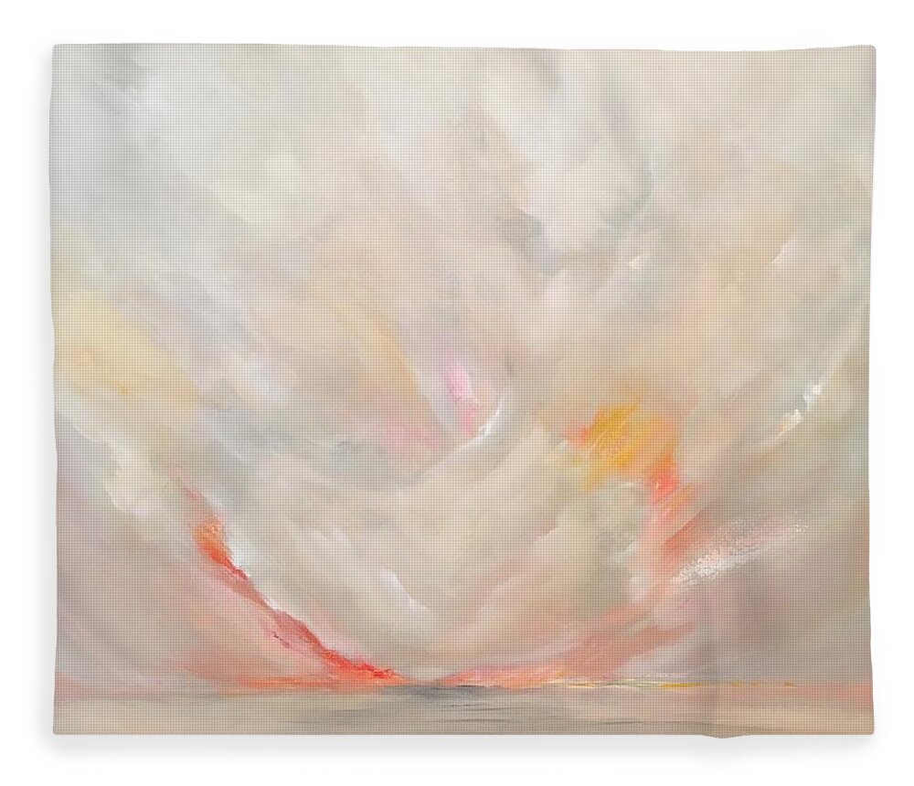 Abstract Fleece Blanket featuring the painting Lyrical by Soraya Silvestri