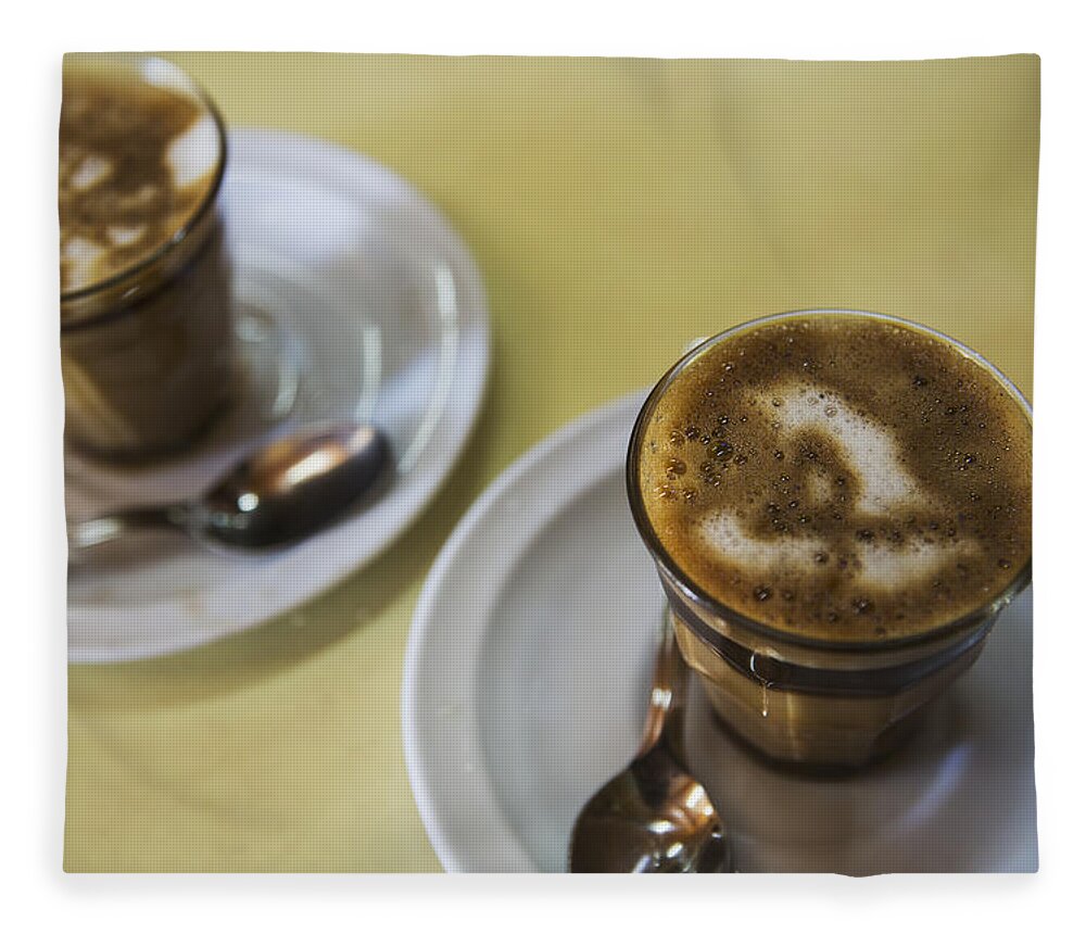 Machiato Coffee In The Tomoca Coffee Fleece Blanket by Toby Adamson | Pixels