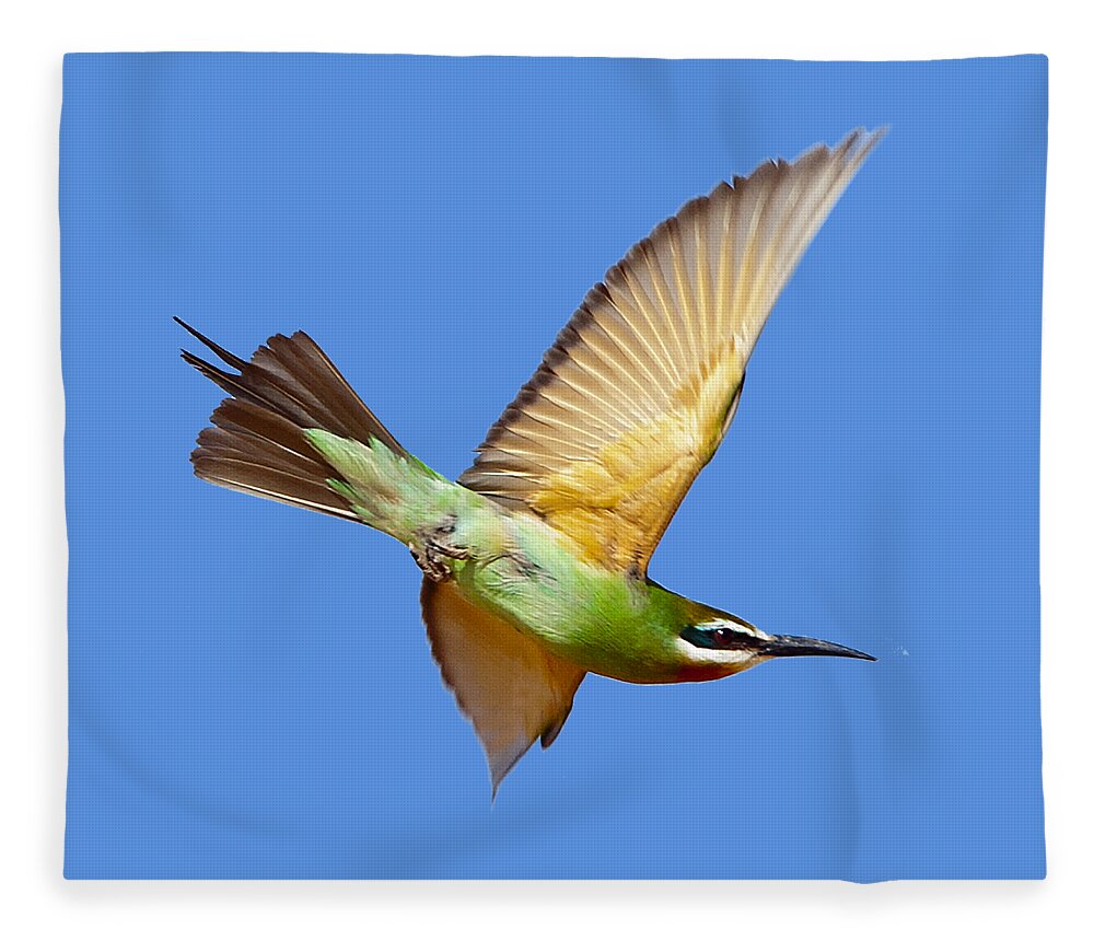 Bee-eater Fleece Blanket featuring the photograph Madagascar Bee-eater T-shirt by Tony Mills