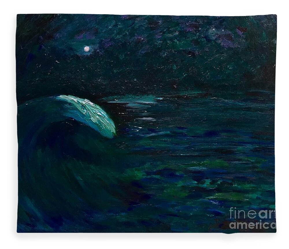 Maelstrom Fleece Blanket featuring the painting Maelstrom by Denise Railey