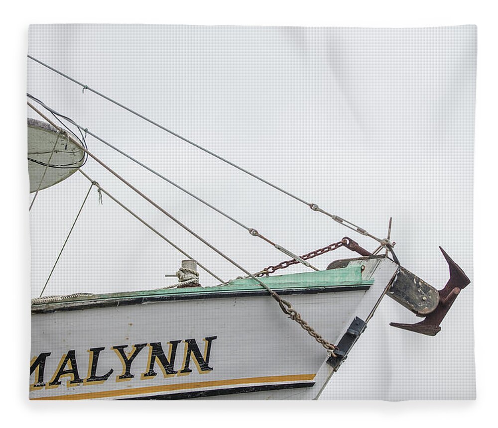 Alabama Fleece Blanket featuring the photograph Malynn Fishing Boat by John McGraw