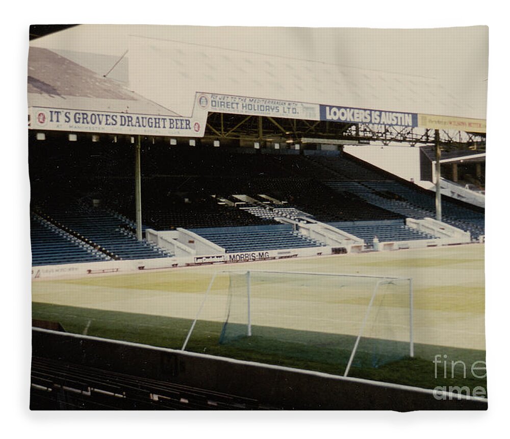 Manchester City Fleece Blanket featuring the photograph Manchester City - Maine Road - West Stand 1 - 1970s by Legendary Football Grounds