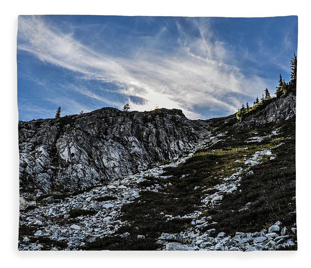 Footpath Fleece Blanket featuring the photograph Maple Pass Loop Rocks by Pelo Blanco Photo