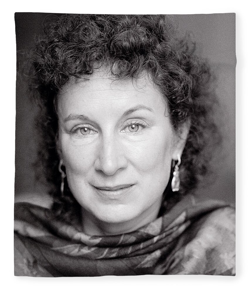 Margaret Atwood Fleece Blanket featuring the photograph Margaret Atwood by Shaun Higson