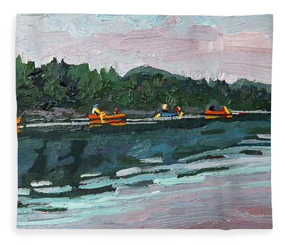 1788 Fleece Blanket featuring the painting Mattawa Morning by Phil Chadwick