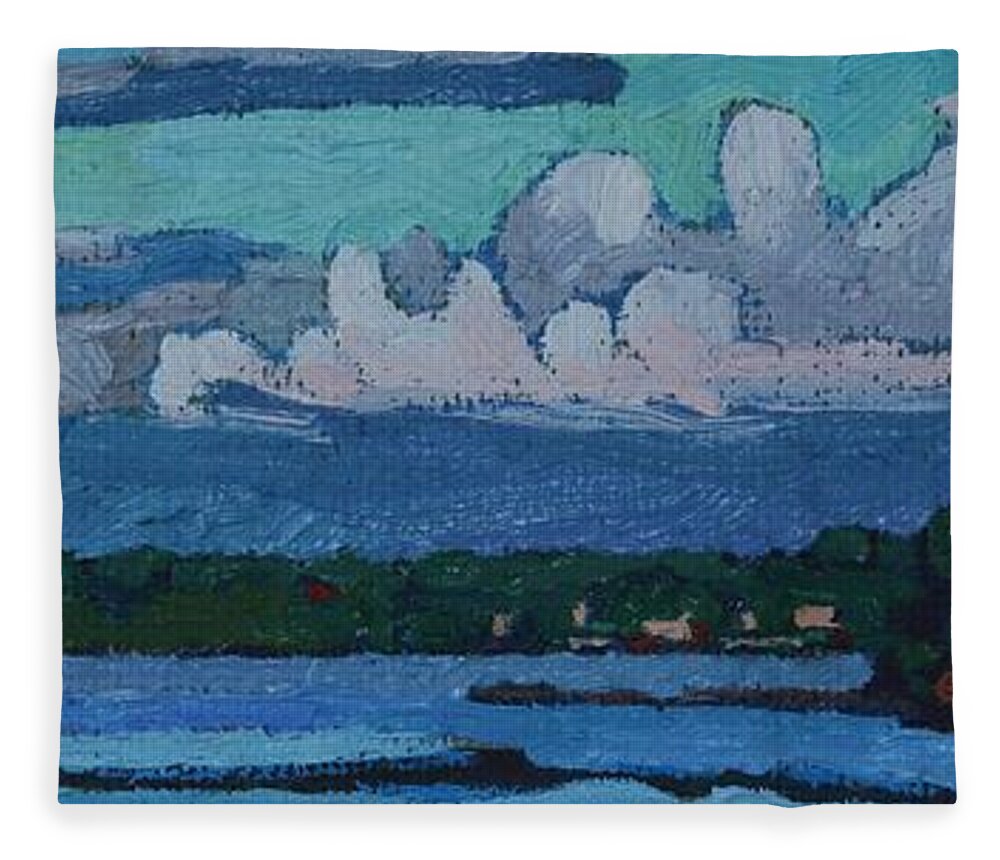 1943 Fleece Blanket featuring the painting May Morning Thunderstorm by Phil Chadwick