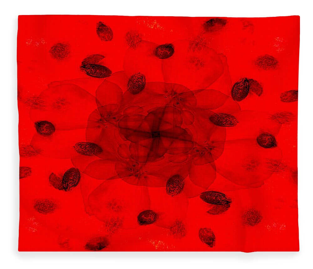 Abstract Fleece Blanket featuring the photograph Melon by Matt Cegelis