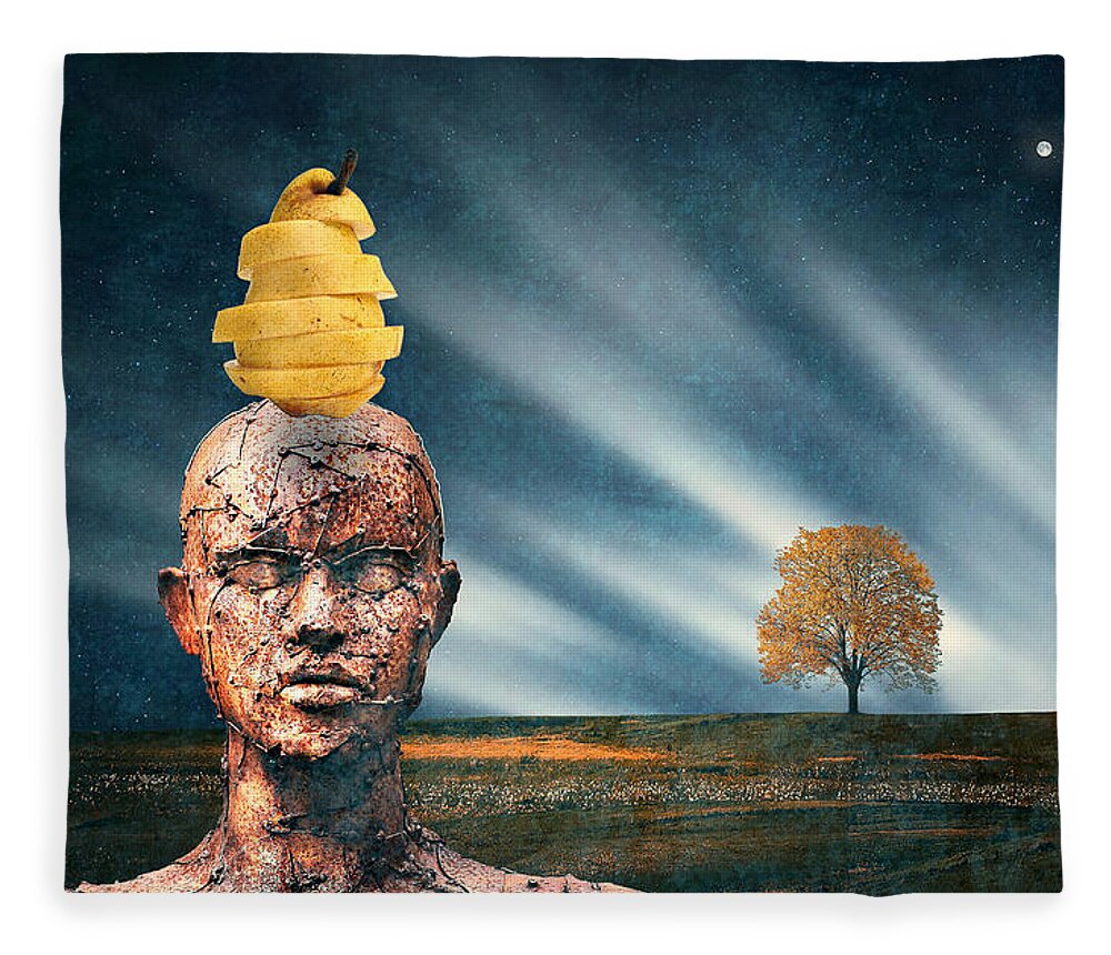 Mentally Balanced Fleece Blanket featuring the digital art Mentally Balanced by Ally White