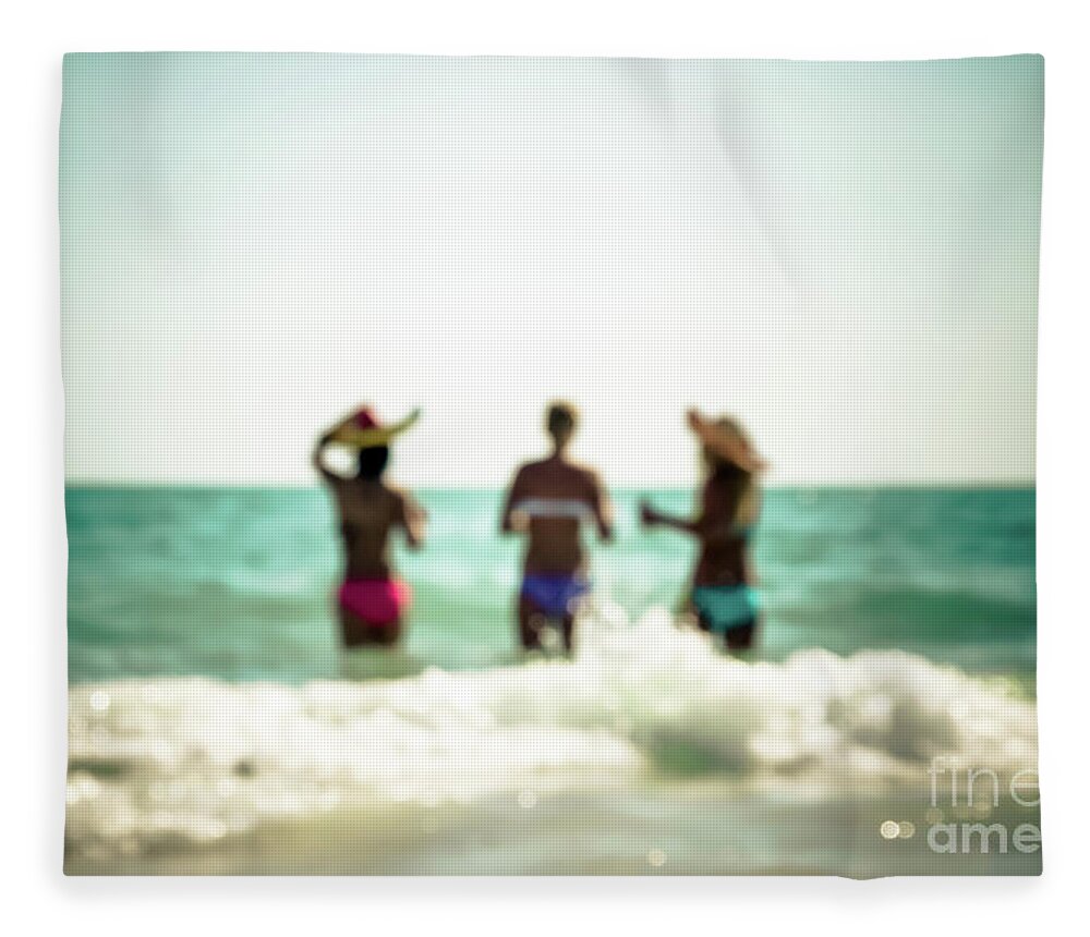 Atlantic Fleece Blanket featuring the photograph Mermaids by Hannes Cmarits