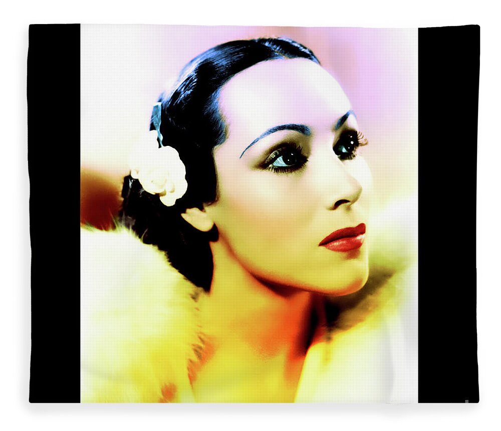 Actress Fleece Blanket featuring the photograph Mexicanas - Dolores del Rio by Marisol VB