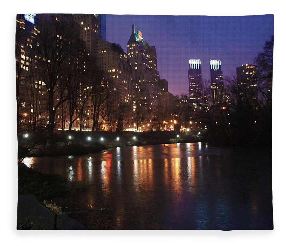 Central Park Nyc Fleece Blanket featuring the photograph Mist in the air by Elena Perelman