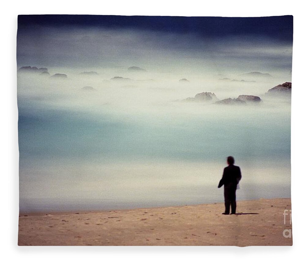 Moonlight Fleece Blanket featuring the photograph Misty Moonlight by James B Toy