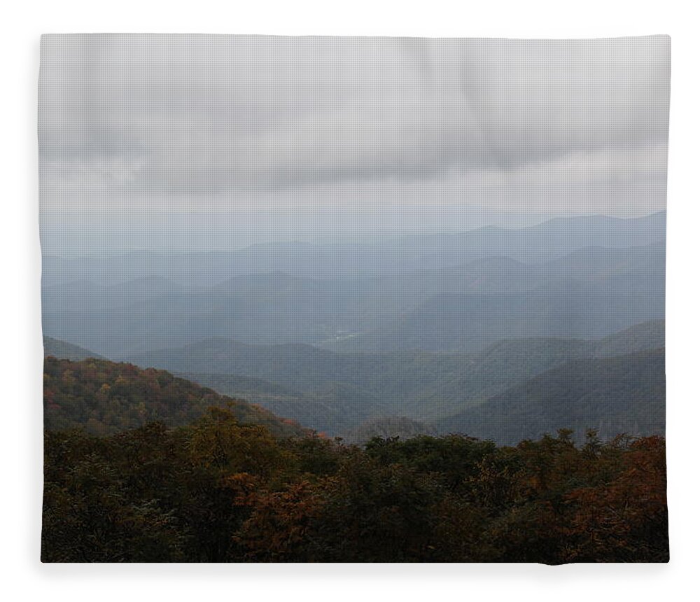 Misty Mountains Fleece Blanket featuring the photograph Misty Mountains More by Allen Nice-Webb