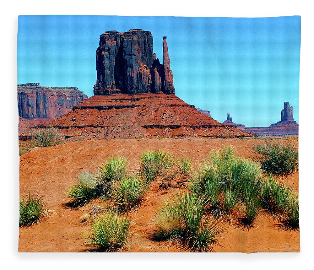 Utah Fleece Blanket featuring the photograph Mitten #2 by Frank Houck