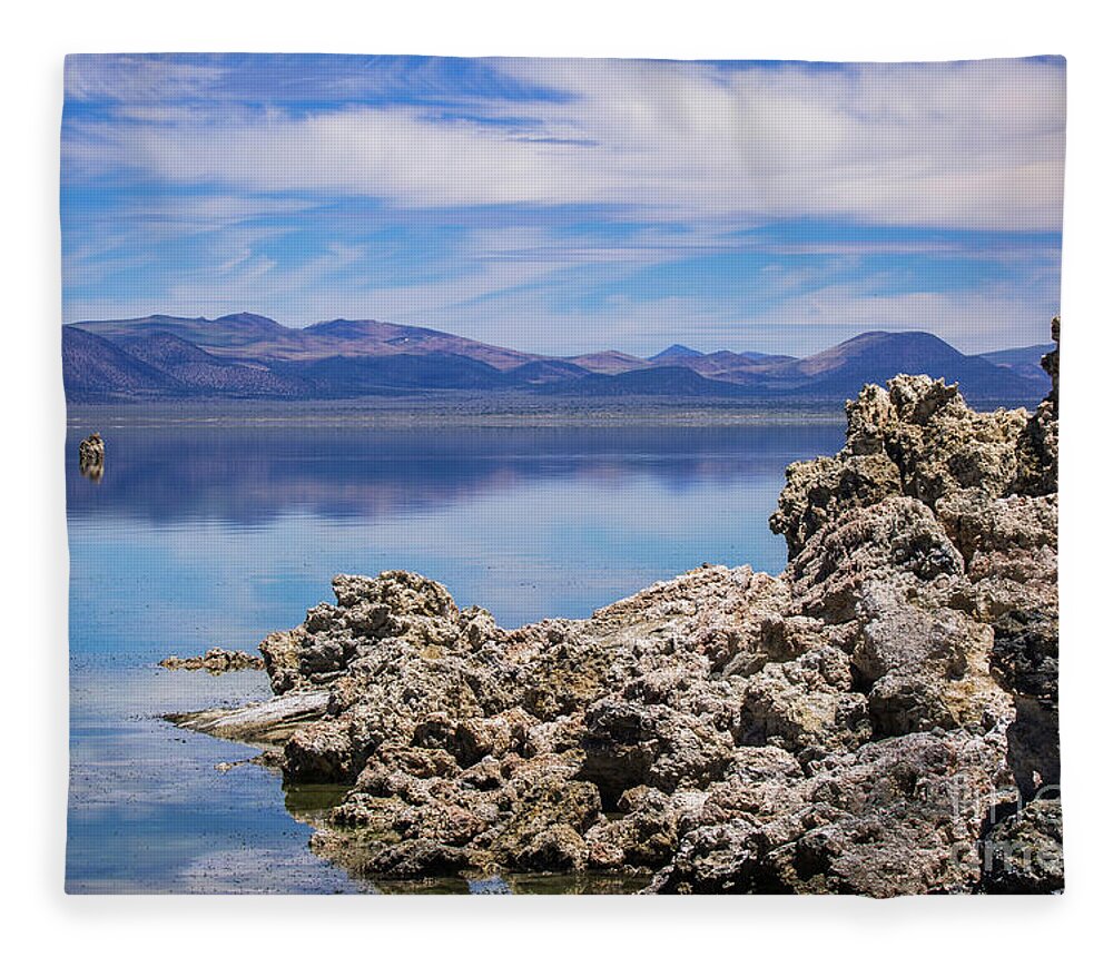  Fleece Blanket featuring the photograph Mono Lake by Anthony Michael Bonafede