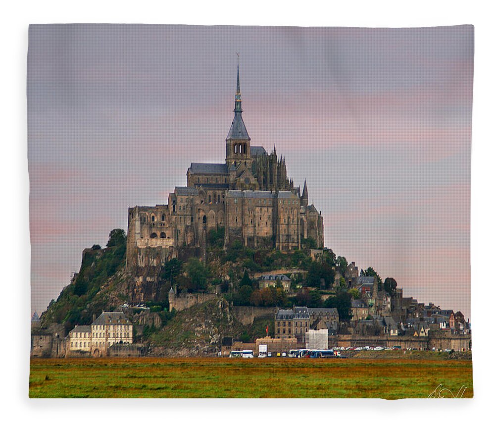 Mont Saint Michel Fleece Blanket featuring the photograph Mont Saint Michel by Diana Haronis