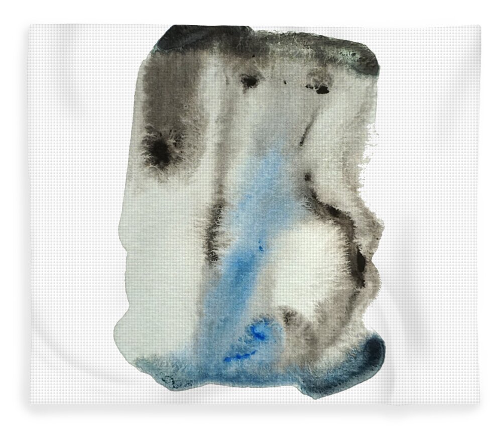 Minimalist Fleece Blanket featuring the painting Moonvibes 2 by Cortney Herron