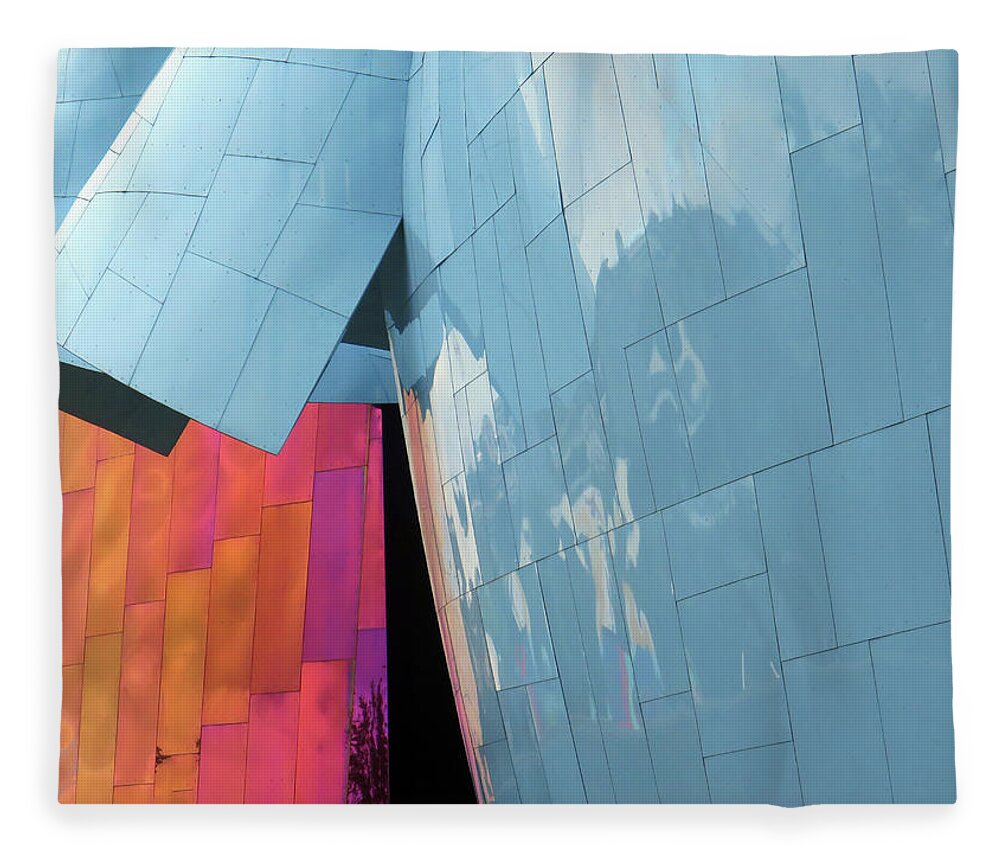 Abstract Fleece Blanket featuring the photograph Mo-Pop Reflections by Rick Locke - Out of the Corner of My Eye