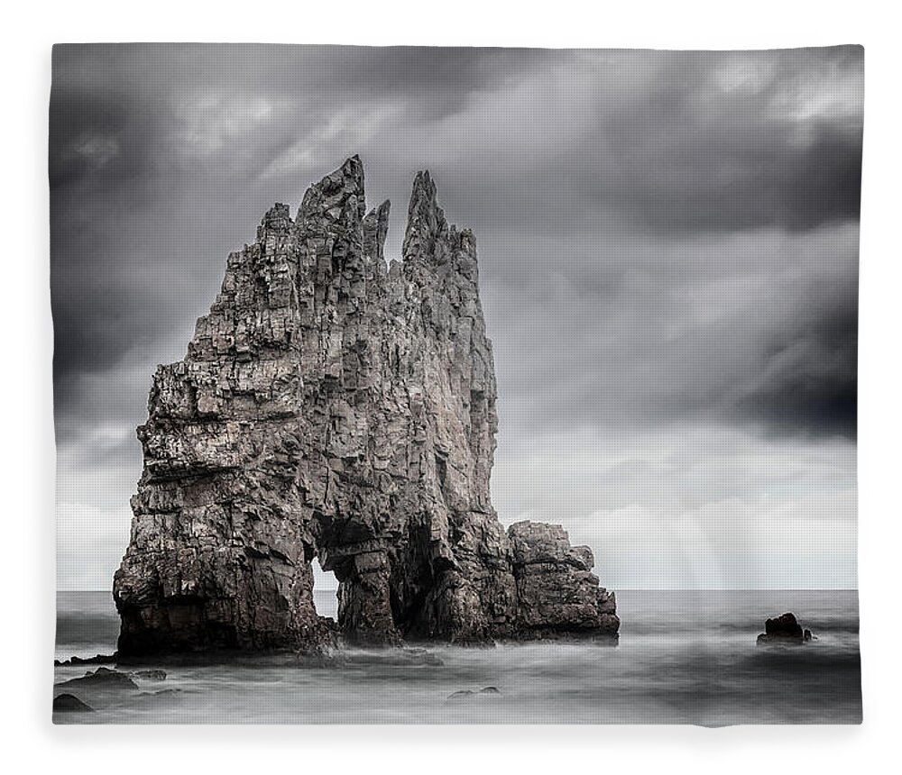 Asturias Fleece Blanket featuring the photograph Mordor by Evgeni Dinev