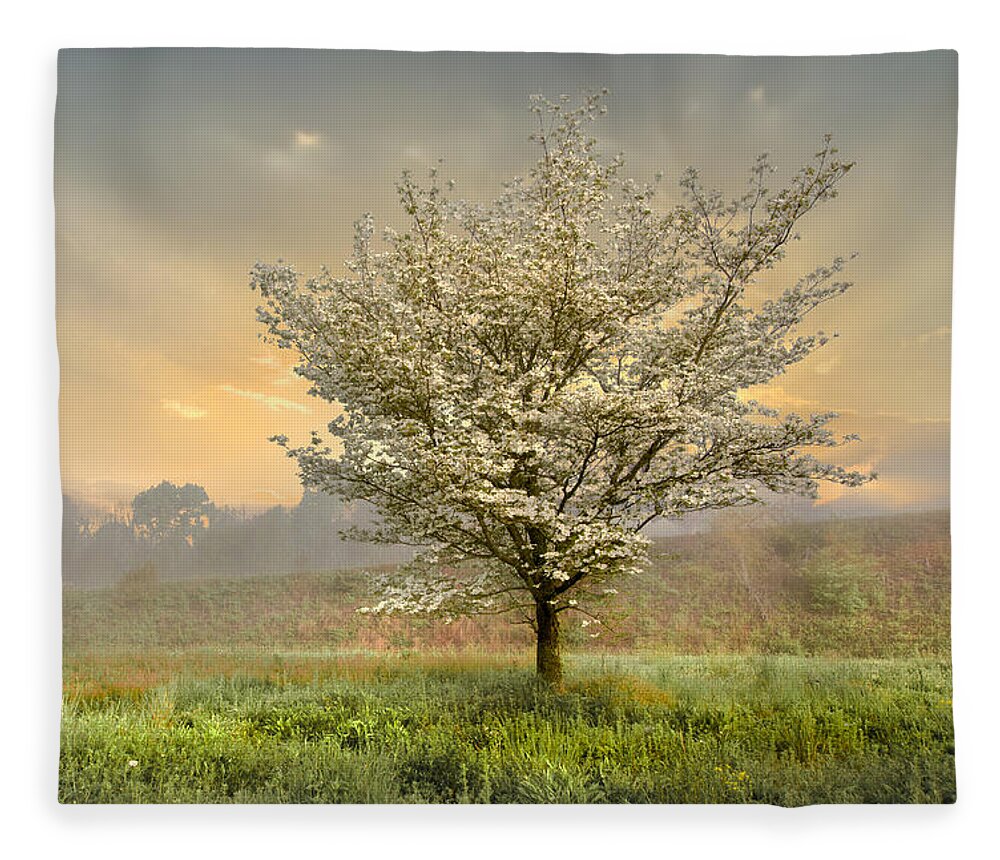 Clouds Fleece Blanket featuring the photograph Morning Celebration by Debra and Dave Vanderlaan