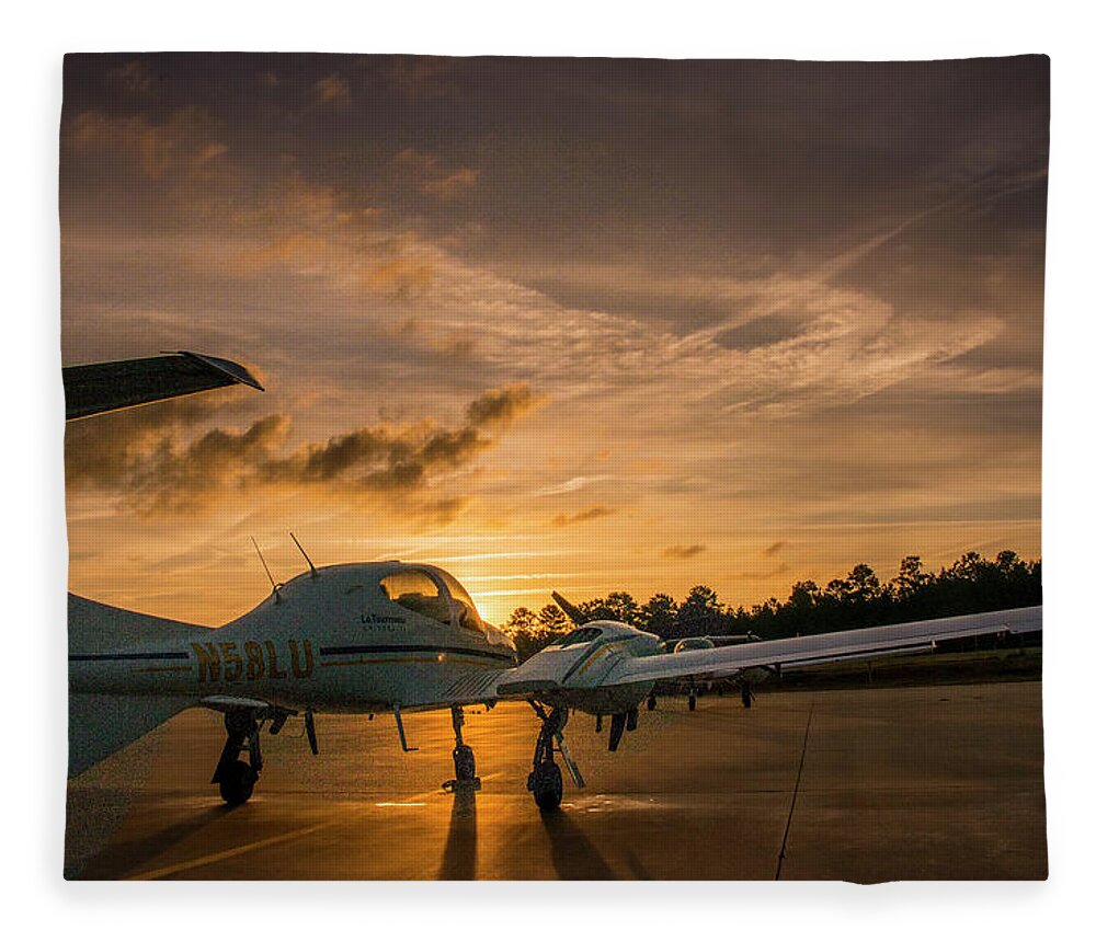 2017-11-21 Fleece Blanket featuring the photograph Morning on the Ramp by Phil And Karen Rispin