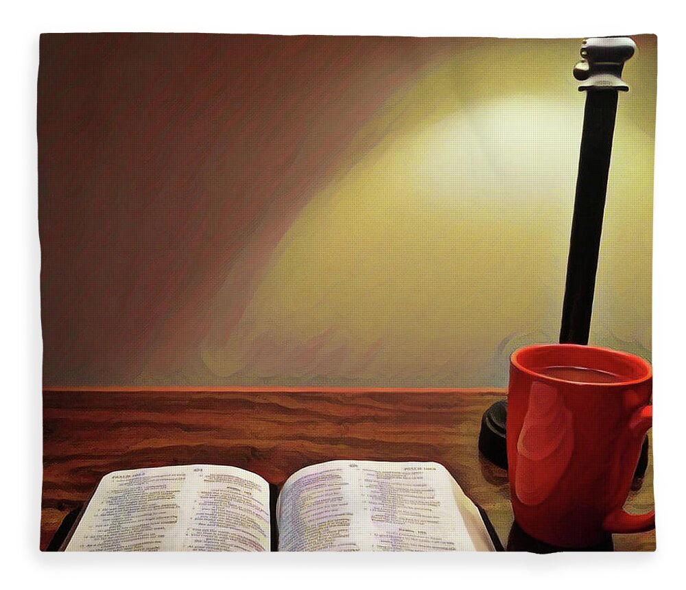 Bible Fleece Blanket featuring the photograph Morning Reading by Jackson Pearson