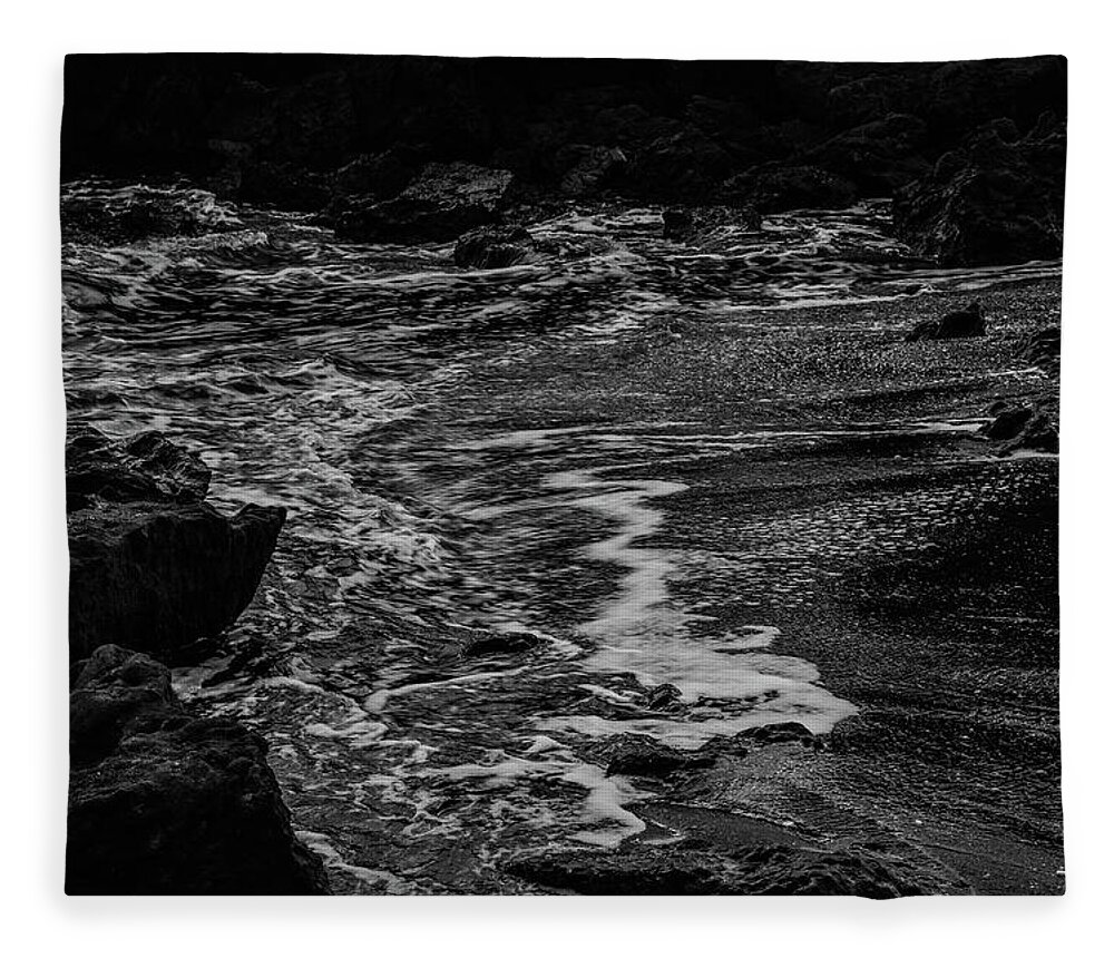 Movement Fleece Blanket featuring the photograph Motion in Black and White by Nicole Lloyd