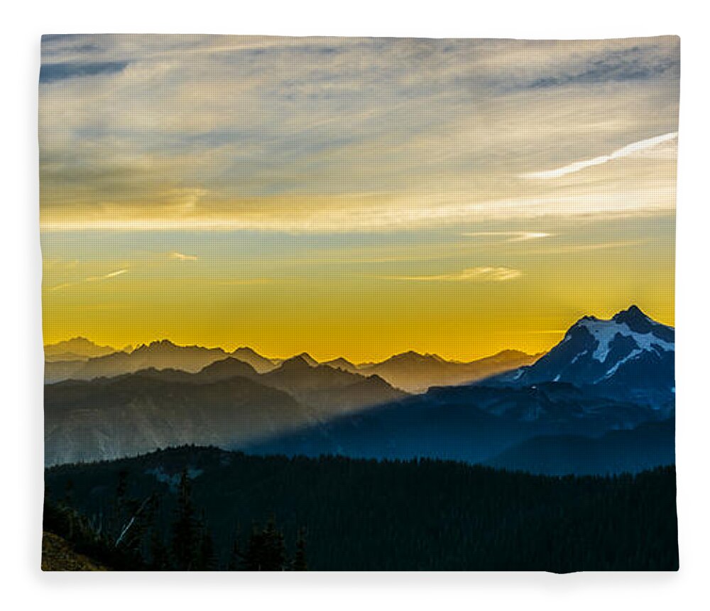 Hike Fleece Blanket featuring the photograph Mount Shuksan Sunrise 2 by Pelo Blanco Photo