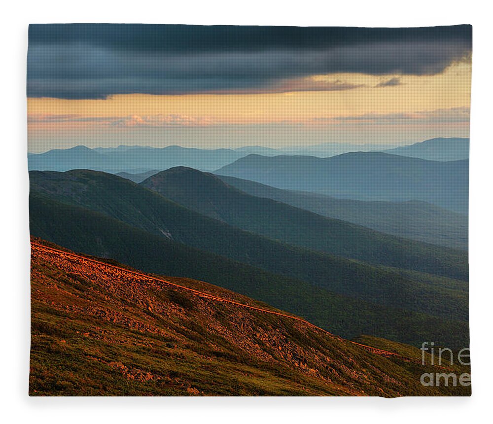 Alpine Zone Fleece Blanket featuring the photograph Mount Washington Cog Railroad - White Mountains New Hampshire by Erin Paul Donovan