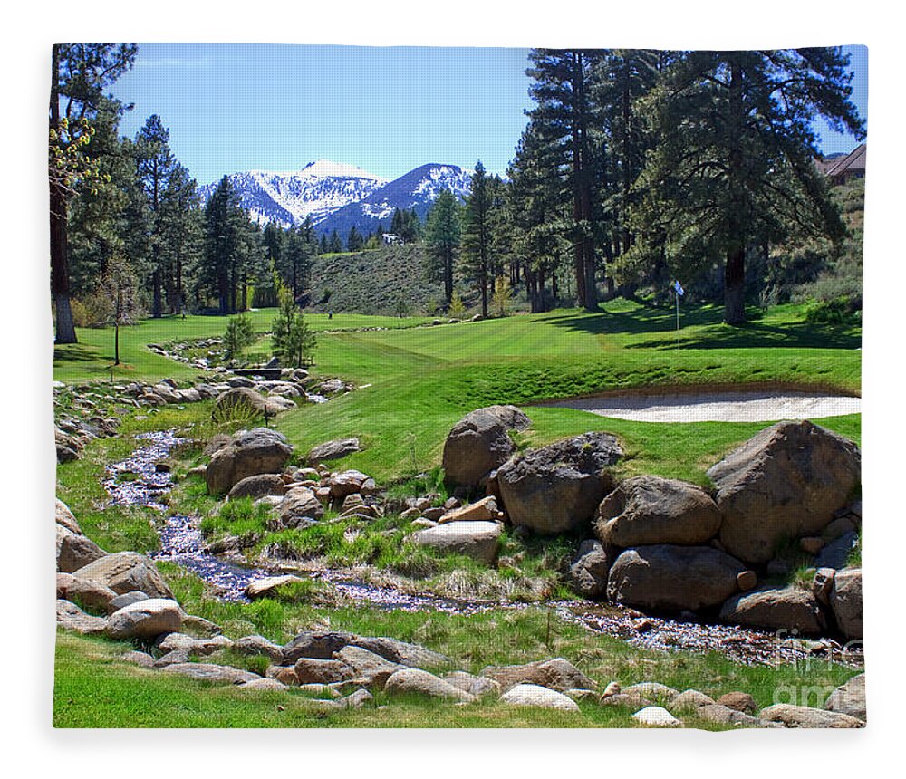Golf Fleece Blanket featuring the photograph Mountain Golf Course by Thomas Marchessault