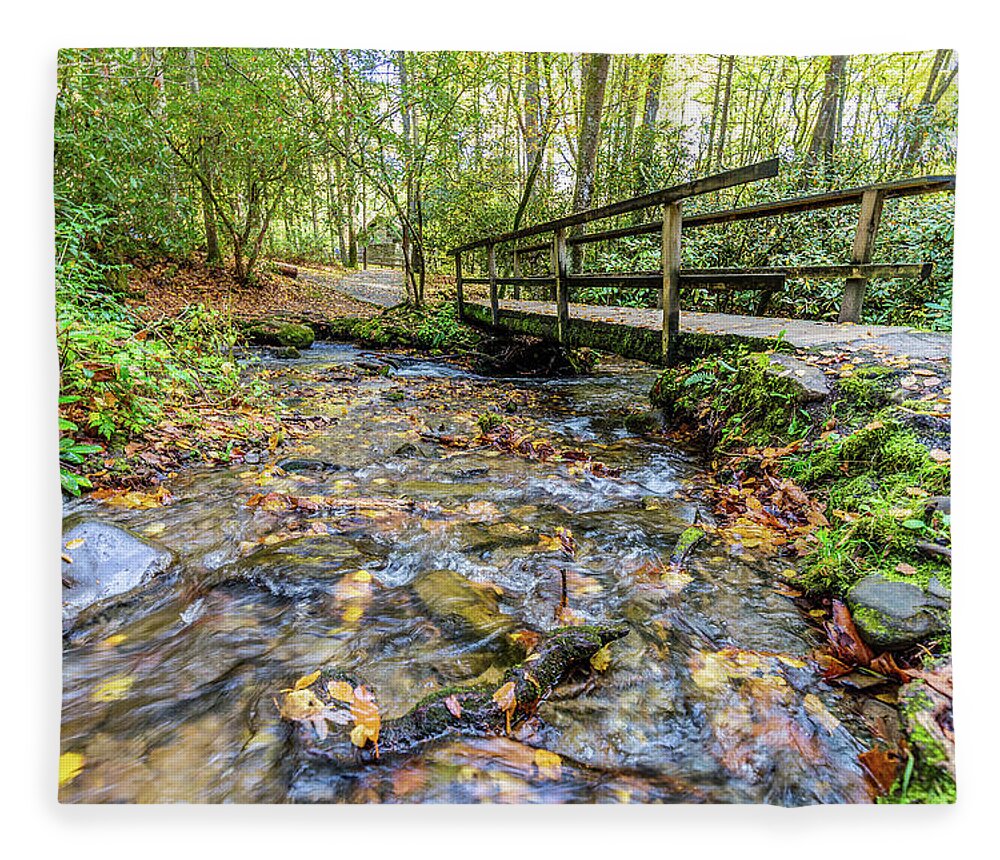 North Carolina Fleece Blanket featuring the photograph Mountain Stream #2 by Tim Stanley