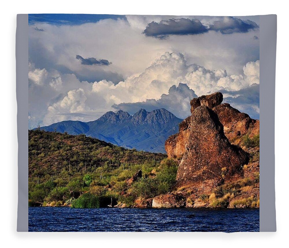 Mountain Fleece Blanket featuring the photograph Mountains in the Sky by Cheryl Wallace