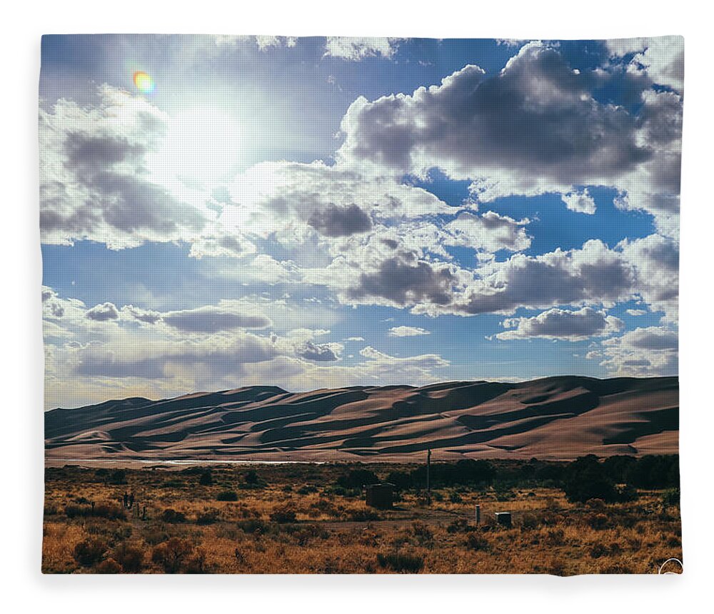 Canon 7d Mark Ii Fleece Blanket featuring the photograph Mountains of Sand by Dennis Dempsie
