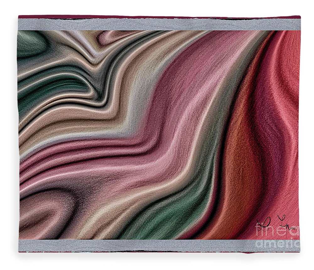 Movement Fleece Blanket featuring the digital art Movement Of Layers by Leo Symon