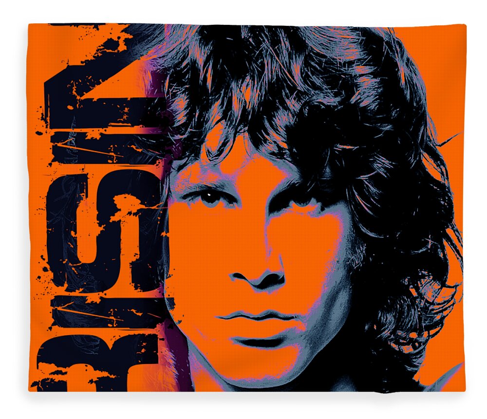 The Doors Fleece Blanket featuring the digital art Mr Mojo Risin by Mal Bray