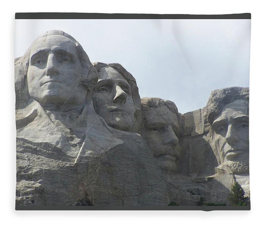 National Monument Fleece Blanket featuring the photograph Mt. Rushmore 2 by Ali Baucom