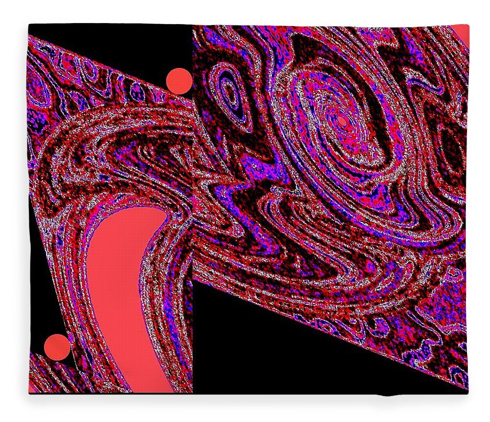 Abstract Fleece Blanket featuring the digital art Muse 4 by Will Borden