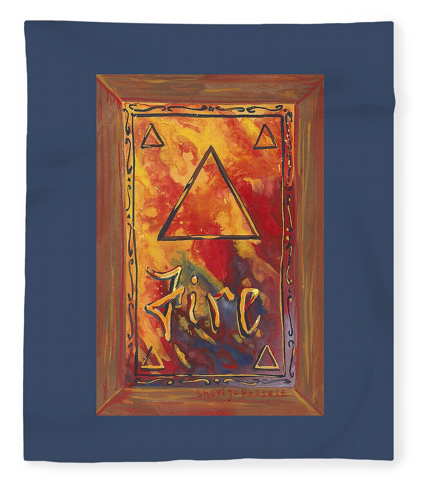 My Fire Fleece Blanket featuring the painting My Fire by Sheri Jo Posselt